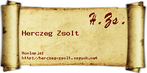 Herczeg Zsolt névjegykártya